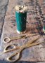 нож и ножица комплект Лерхе Lerche Солинген Solingen с 24 карата златно покритие и китайски лак, снимка 5