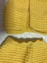 Нов Плетен Бебешки комплект елече, панталонки, терлички Ръчно плетени , снимка 3