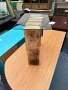 интересна маса / масичка -цена 70лв или 35,79 евро   смр -дървени крака 52/32см е стъклото/ 52см вис, снимка 4