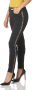 Черни тесни джинси с леопардов принт (Slim Fit), снимка 1 - Дънки - 44926194