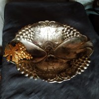 позлатена метална купа в стил арт деко, снимка 1 - Антикварни и старинни предмети - 29571155