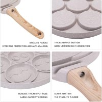 Тиган за палачинки и яйца Bobikuke Smiley Face Pancake Pan,Нов, снимка 6 - Съдове за готвене - 42755012