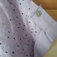 Памучна блуза в люляков цвят, снимка 5 - Тениски - 44794503