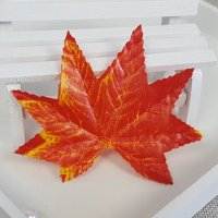 25 бр Изкуствени есенни листа листо за декорация и украса от текстил кленови лиани лиана, снимка 2 - Други - 42701526