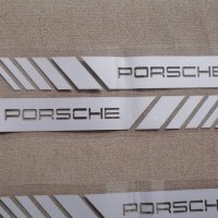 Качественни сиви самозалепващи винилови стикери лепенка с надпис Porsche Порше за кола автомобил дж , снимка 5 - Аксесоари и консумативи - 35517777