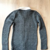 Дамски  пуловер жилетка  с риза, снимка 5 - Блузи с дълъг ръкав и пуловери - 31096508