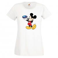 Дамска тениска Mickey Mouse Subaru .Подарък,Изненада,, снимка 9 - Тениски - 36529158