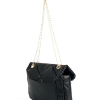 Дамска ватирана мека чанта в стилен дизайн и дръжка тип синджир, снимка 3 - Чанти - 44760289