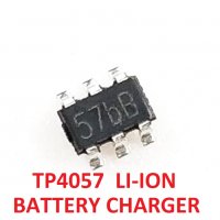 TP4057 / TP4059 SMD marking - 57bA / 59bA - LTH7  SOT23-6 LI-ION battery charger  - 2 БРОЯ, снимка 1 - Друга електроника - 36614797