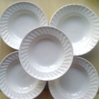 4 бели чинии, снимка 2 - Чинии - 29466248