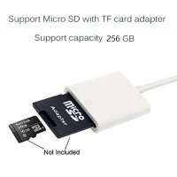 Apple Lightning to SD Card Camera Reader A1595 Оригинал , снимка 3 - Аксесоари за Apple - 36757986