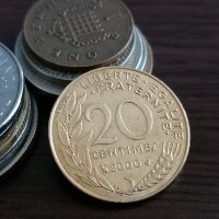 Монета - Франция - 20 сентима | 2000г., снимка 1 - Нумизматика и бонистика - 35442974