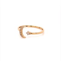 Златен дамски пръстен 1,03гр. размер:57 14кр. проба:585 модел:20021-2, снимка 2 - Пръстени - 42528401