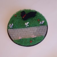 "Кученце в парка", миниатюра , снимка 2 - Декорация за дома - 37052545