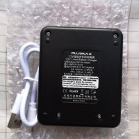 Зарядно устройство PUJIMAX за 4бр. литиево-йонни батерии 1,5V, снимка 3 - Друга електроника - 44431677