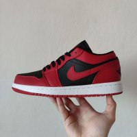 Nike Air Jordan 1 Low Reverse Bred Red Нови Мъжки Обувки Кецове Маратонки Размер 42 Номер Червени, снимка 2 - Маратонки - 39343854