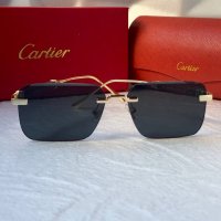 Cartier мъжки слънчеви очила с дървени дръжки, снимка 7 - Слънчеви и диоптрични очила - 42796957