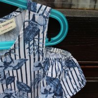 Лятна ленена рокля в синьо LC Waikiki / размер 128-134/8-9г., снимка 2 - Детски рокли и поли - 37166152