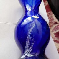 Синя ваза , снимка 6 - Вази - 31577338
