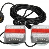 2 бр. ЛЕД LED стопове стоп с магнит и 7м. кабел за ремаркета , снимка 1 - Аксесоари и консумативи - 35477593