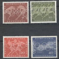 ГФР, 1960 г. - пълна серия чисти марки, спорт, олимпиада, 1*14, снимка 1 - Филателия - 39652728