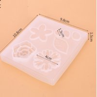 Цветя и листа прозрачен силиконов молд форма декор торта сладки фондан смола, снимка 2 - Форми - 29885877