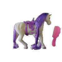 Велурено конче "Еднорог" с гребен -3 цвята, снимка 3 - Плюшени играчки - 38305049