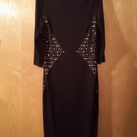 Нова рокля M&S черна с камъчета  S под коляно, снимка 1 - Рокли - 31547376