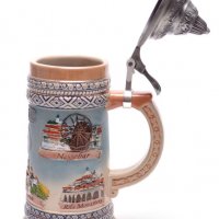 Сувенирна чаша с метално капаче, ГЕРБ на Р. България и знакови забележителности от страната, снимка 4 - Други - 37258999