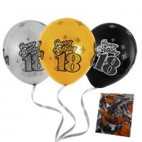 Балони "Happy Birthday 18" /100 броя/, снимка 1 - Декорация за дома - 37060155