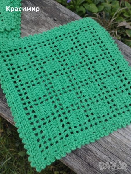 7 бр. подложки за сервиране изплетени на една кука 17/17,5 см.  💰2 лв./1,02€ за бр. , снимка 1