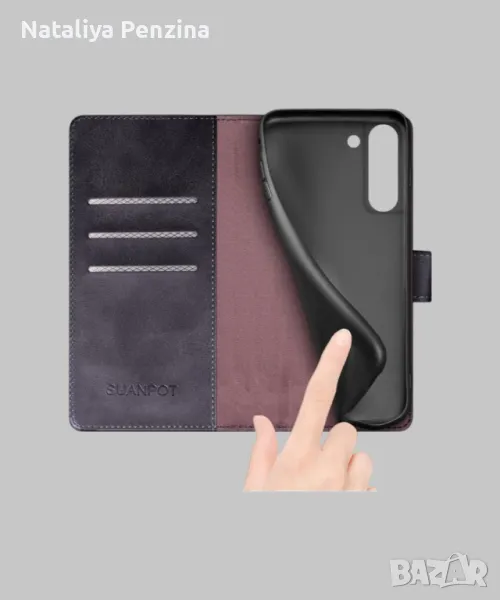Калъф SUANPOT за Samsung Galaxy S21 5G с [Държач на кредитна карта][RFID блокиране], снимка 1