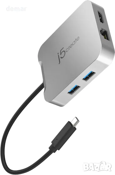 j5create USB C хъб за MacBook, ChromeBook, XPS, Surface Pro (JCD391), снимка 1