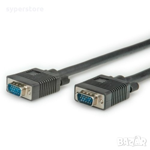 Кабел VGA - VGA 2м, Черен Digital One SP01261 VGA M към VGA M Двойно екраниран, снимка 1