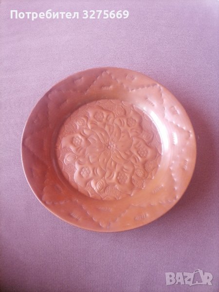 Декоративна медна чиния, снимка 1