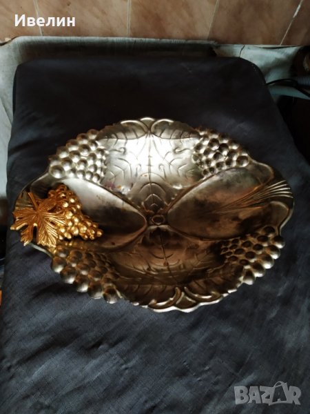 позлатена метална купа в стил арт деко, снимка 1