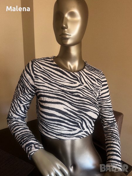 Блуза с принт и гол гръб !, снимка 1