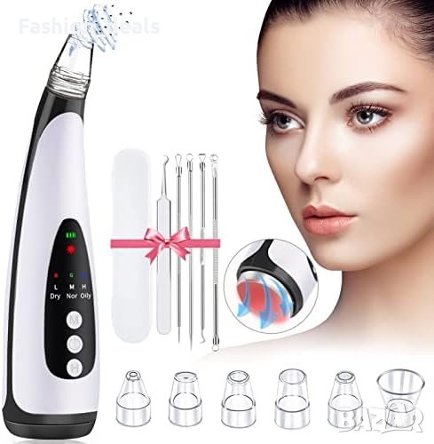 Нов USB акумулаторен Вакуум за премахване на черни точки Почистване пори лице, снимка 1
