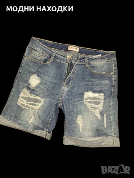 Еластични, къси дънки, снимка 1