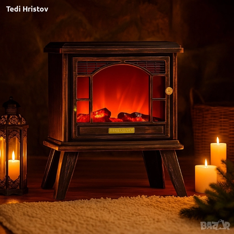 Ретро камина с ефект на пламък – уют и атмосфера навсякъде, снимка 1