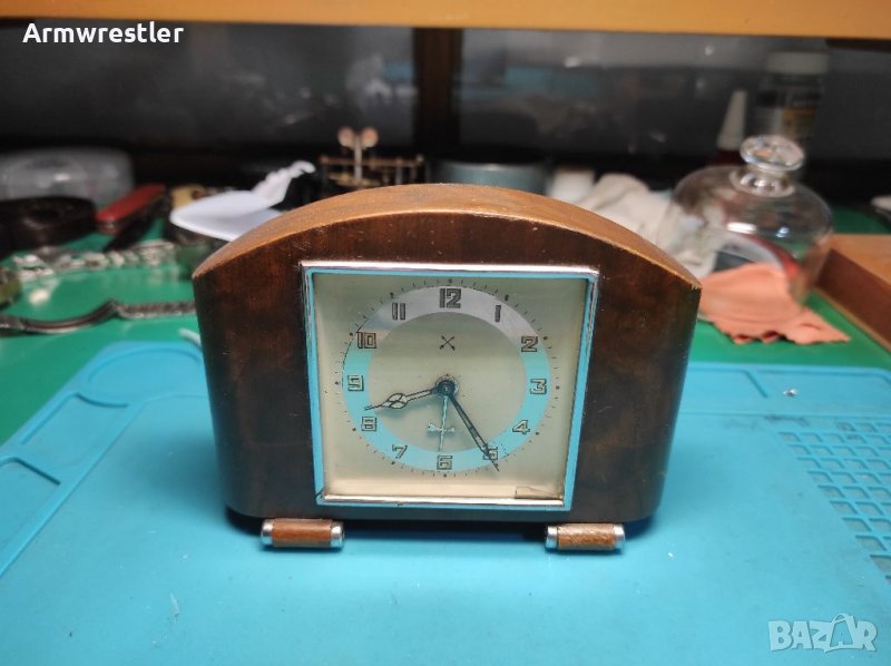 Стар Немски Часовник Будилник Хамбург Американ, снимка 1