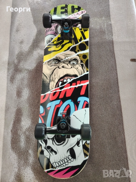 Скейтборд Oxelo и каска Quicksilver., снимка 1