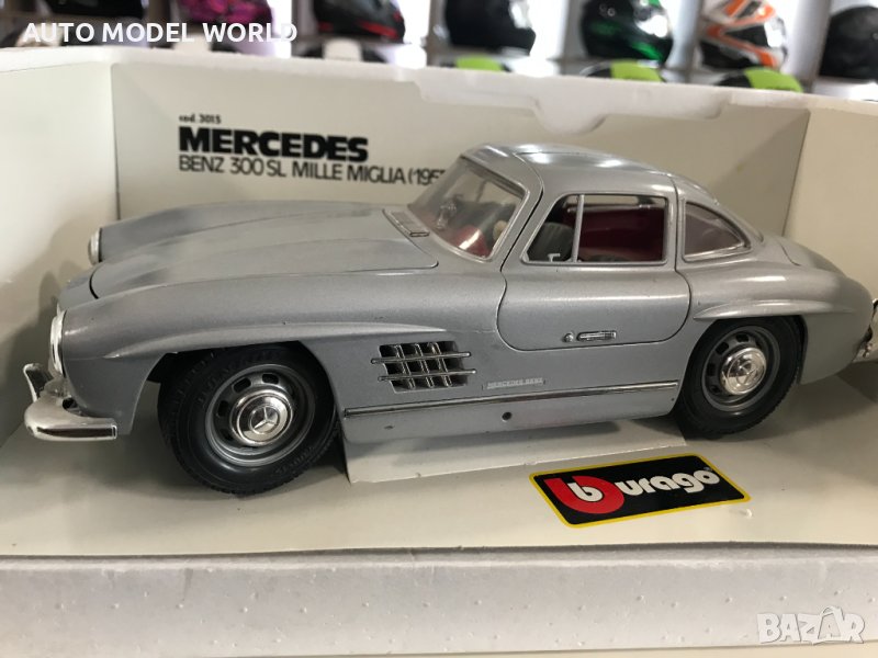 Рядък модел метална колекционерска количка MERCEDES 300 SL 1965г1:18,, снимка 1