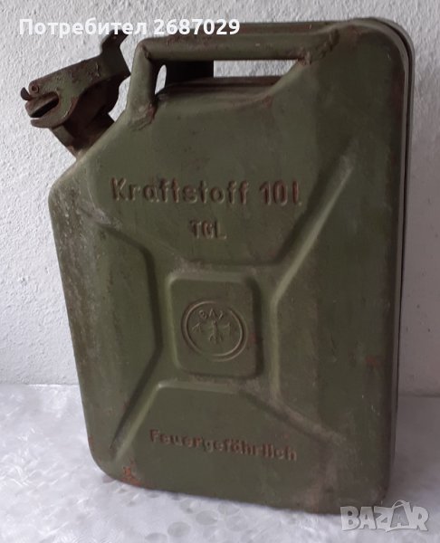 BAT  стара германска туба Бат, метал 10 литра, метал, метална, снимка 1