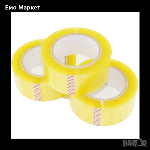 Прозрачно широко тиксо 300метра, 5см широко, снимка 1