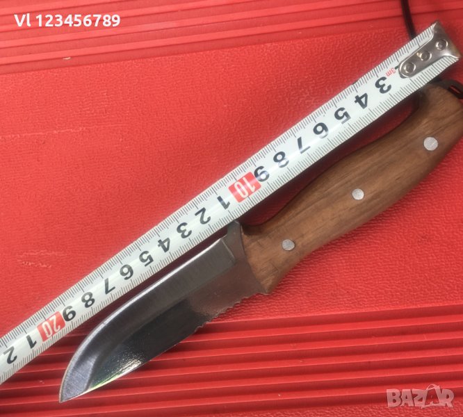 Стабилен, ръчно направен нож, чирени орех рог 100х200 Турция, снимка 1