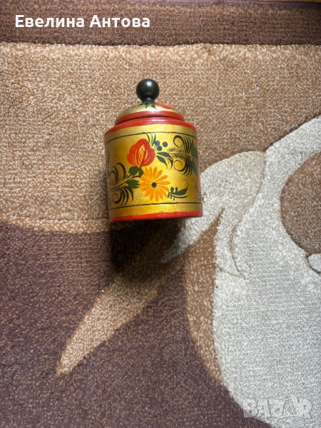 Дървена рисувана кутия Хохлома, снимка 1