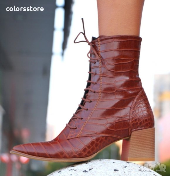 Боти на ток - кафяв крок - KR1, снимка 1