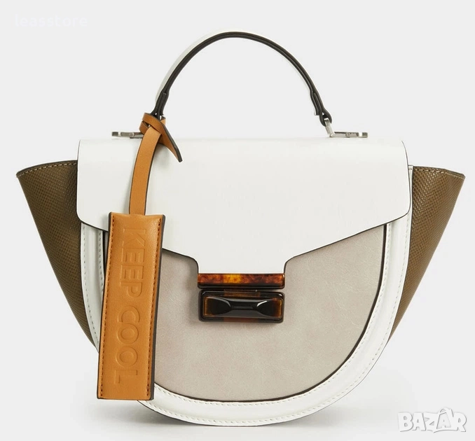 Дамска чанта Parfois цвят Khaki, снимка 1