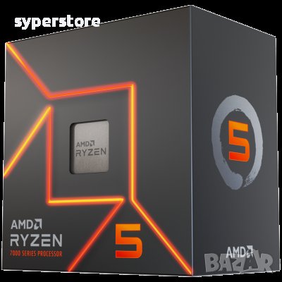 Процесор за компютър AMD CPU Desktop Ryzen 5 6C/12T 7600 5.2GHz Max, 38MB,65W,AM5 SS30503, снимка 1